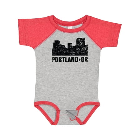 

Inktastic Portland Oregon City Skyline with Grunge Boys or Girls Baby Bodysuit