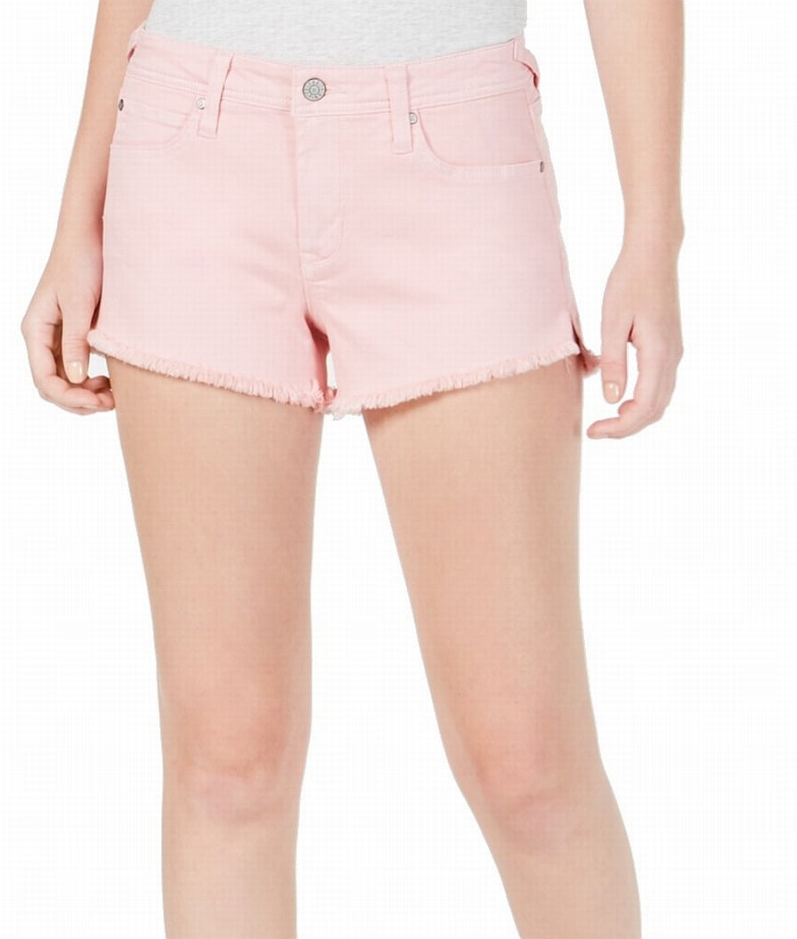 pink shorts denim