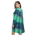 thumbnail image 2 of Plus Size Dresses 1X for Women, VEPKUL Crew Neck T Shirt Dress Long Sleeve Casual Loose Swing Fall Dress Tie Dye with Pockets, 2 of 8