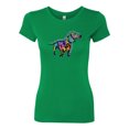 thumbnail image 2 of Colorful Dachshund Is My Spirit Animal Lover Womens Slim Fit Junior Tee, Kelly, X-Large, 2 of 3