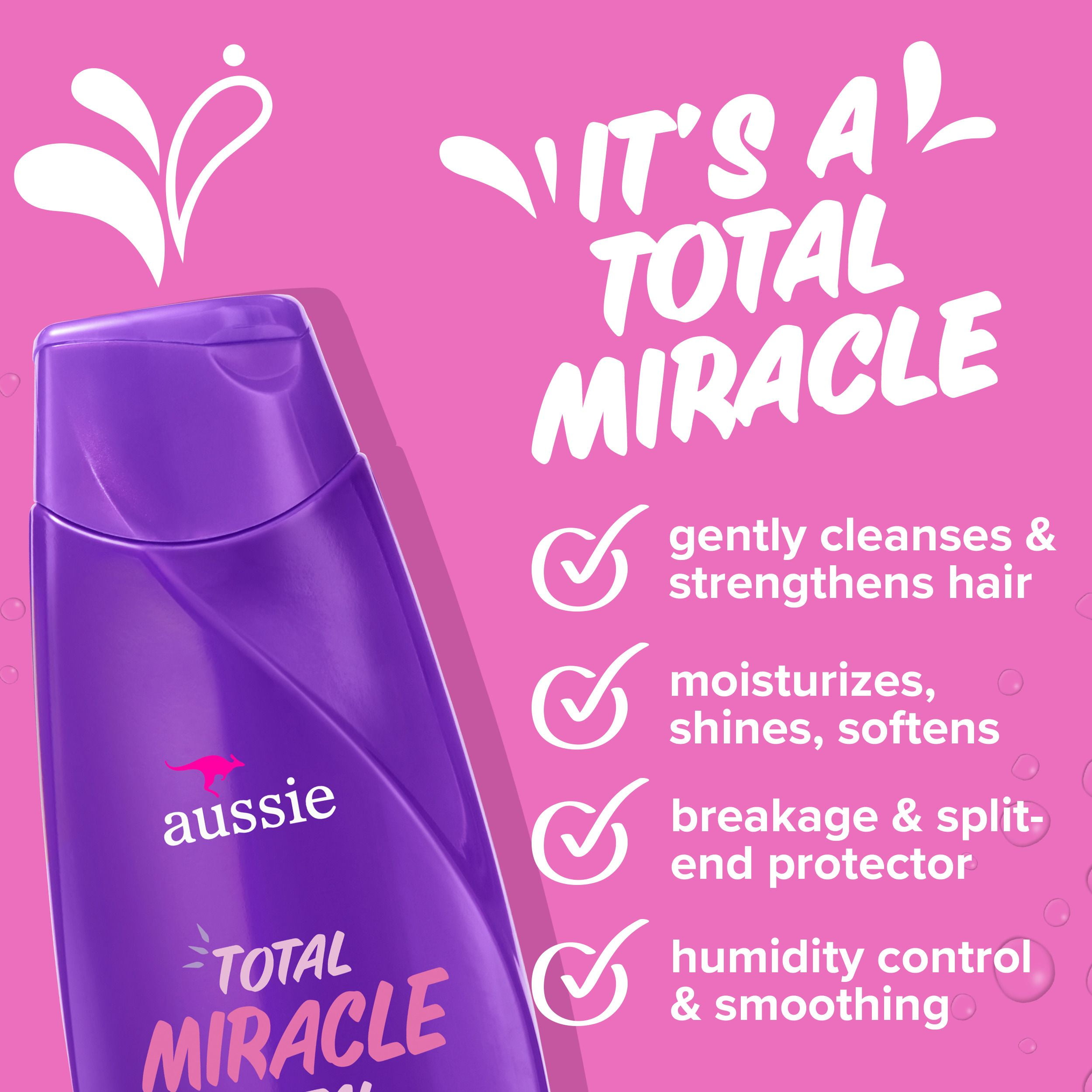 Aussie Paraben-Free Total Miracle Shampoo w/ Apricot & Macadamia For Hair Damage