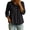 Black, variant on Feancey Womens Peplum Button Down Shirt Cotton Linen 3/4 Sleeve Collared Shirts Loose Fit Casual Babydoll Tops 2026 Fall Fashion Black L
