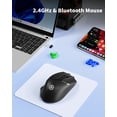 thumbnail image 4 of Uciefy Bluetooth Wireless Mouse,(2.4G+BT5.1)USB C Rechargeable Mouse with Charging Indicator, Ergonomic Computer Mice for Laptop/PC/Mac/iPad-Black, 4 of 7