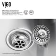 thumbnail image 3 of VIGO VGR3320BLK1 33-inch Farmhouse Stainless Steel Kitchen Sink, Two Grids and Two Strainers, 3 of 7