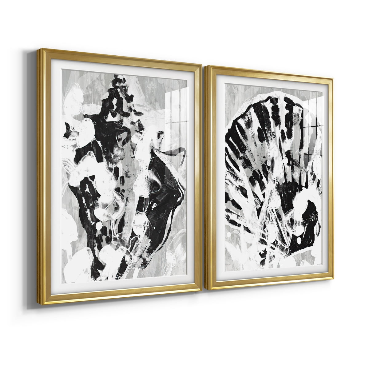 Wexford Home Ocean Inkblot I Premium Framed Print, 26.5" x 36.5" - Ready to Hang, Gold (Set of 2)
