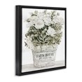 thumbnail image 2 of Stupell Industries French Country Farmhouse Planter White Rose Blossoms Black Floating Frame Canvas Art, 18 x 18, by Cindy Jacobs, 2 of 7