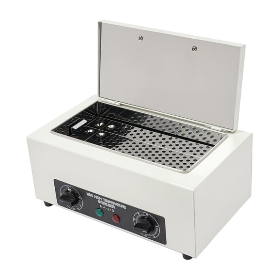 110V 300W White Rectangular Dry Heat Sterilizer Cabinet 304 Stainless Steel 12.2*8.07*6.89in for Homes, Hospitals, Beauty Salons