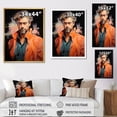 thumbnail image 4 of Designart "Coral Portrait Of Clooney" Pop Art Floater Framed Canvas Wall Art, 4 of 5