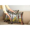 thumbnail image 3 of Ambesonne Hawaii Throw Pillow Cover 2 Pack, Tiki and Palm Trees, 16", Brown Green, 3 of 6