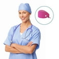 thumbnail image 3 of Pack of 3 Unisex Cotton Operating Hats Doctors Pure Color Scrub Professional Tie Back Sweatband Working Caps, 3 of 5