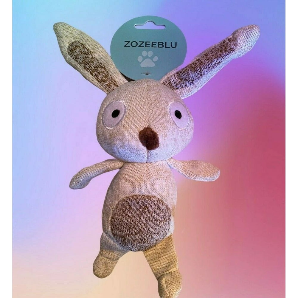 Zozeeblu Stuffed Squeaky Bunny for Dogs Plush Squeaky Toy