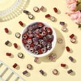 thumbnail image 5 of 1 Box 120PCS European Rhinestone Beads Large Hole Red Pink Purple Diamond Hair Fairy Wand Clay Glitter Rondelle Spacer Charms Bead for Jewelry Making Pen Bracelet DIY Craft Supply, 5 of 8