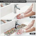 thumbnail image 5 of Coolnut Pink Watercolor Cacti Sink Splash Guard for Faucet 2 Packs Faucet Absorbent Mats, Funny Cactus Faucet Handle Drip Catcher for Kitchen, Bathroom,Sink Mat, Dish Drying Mat, 30"x5.5", 5 of 7
