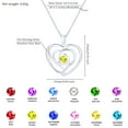 thumbnail image 5 of APSVO S925 Sterling Silver Plated Love Heart Necklaces for Women Girls CZ August Birthstone Necklace with Peridot Birthday Graduation Jewelry Gifts Teen Her Mom Wife Adults Kids Ideas Age, 5 of 6
