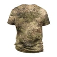 thumbnail image 4 of Dresfit Men's Camo Shirt Crew Neck Camouflage Work Out Tees Short Sleeve Big and Tall Lightweight Tennis Tops Cotton Relaxed Fit T Shirts Light Green M, 4 of 6