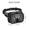 thumbnail image 4 of Balery Black Spiders Mochila Cinturón para Mujeres y Hombres, Bolsa de Cintura Impermeable de Doble Capa con Correa, 4 of 9