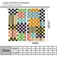 thumbnail image 3 of Checkered Curtains, Retro Colorful Checkerboard Groovy Aesthetic Modern Pattern Window Treatments, Rod Pocket Thermal Insulated Drapes 2 Panel Sets for Bedroom Living Room, 42" W X 54" L, 3 of 8