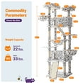 thumbnail image 7 of Allewie 81 Inches Multi-Level Tall Cat Tree for Large Cat, Cat Climbing Tree with Cat Condo and Hammock, Scratching Post, Wide Base, White/Black Spot, 7 of 7