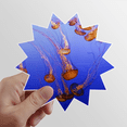 thumbnail image 1 of Océan Méduses Science Nature Image Soleil Vinyle Autocollant Bagages Graffiti Fleur Autocollant, 1 of 3