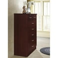 thumbnail image 6 of Home Square Hodedah 2 Piece 7 Drawer Wood Chest Set with Locks in Mahogany, 6 of 11
