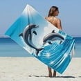thumbnail image 1 of Microfiber Beach Towel Ultralight Colorful Bath Towel Sandproof Beach Blanket Multi-purpose Towel Travel Goods, 1 of 6