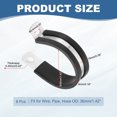 thumbnail image 2 of Uxcell Cable Clamp, Stainless Steel Rubber Cushioned Insulated Pipe Metal Clamp for Tube Pipe Hose Cable Wire Cord Installation 1-7/16 Inch, 2 of 7