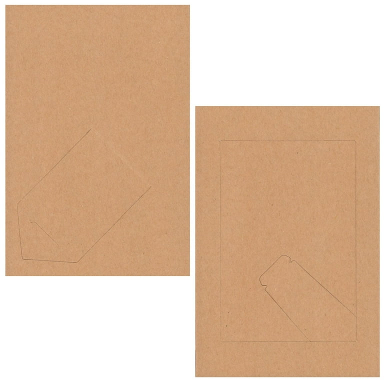 50 Pack Kraft Paper Picture Frames 4x6, Cardboard Photo Easels for DIY  Projects, Crafts 