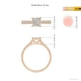 thumbnail image 4 of ANGARA Natural 0.21 Ct. Diamond Classic Engagement Ring in 14K Rose Gold for Women (Ring Size: 3), 4 of 9
