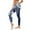Navy, variant on Womens Yoga Pants Navy Watercolor Print Yoga Pants High Waist Stretchy Fabric Art Class & Casual Walk Artistic Leggings