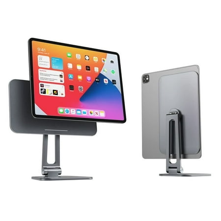 GGMCN Magnetic iPad Stand,Adjustable Floating Foldable Tablet Holder iPad Painting Desktop Stand for Apple iPad Pro 12.9"3rd/4th/5th/6th Generation(Grey for iPad Pro 12.9")