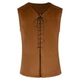 thumbnail image 5 of Stamzod 4 Piece Medieval Renaissance Outfits for Men Fashion Vintage Long Sleeve Pirate Shirt Waistcoat Trousers with Belt Halloween Clothing Sets, 5 of 9