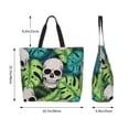 thumbnail image 5 of Kdxio Skull and Palm Leaves Casual Tote Bags Women Big Capacity Shoulder Bag for Women Travel Shoulder Bags Handbags, 5 of 8