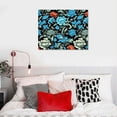 thumbnail image 5 of COMIO Blue Flower Wall Art Poster Prints, Famous Artist Patterns, Vintage Flowers Decor Artwork, Historic Cultural Illustrations Fine Art, Colorful for Living Room, Bathroom Decoration, 5 of 5