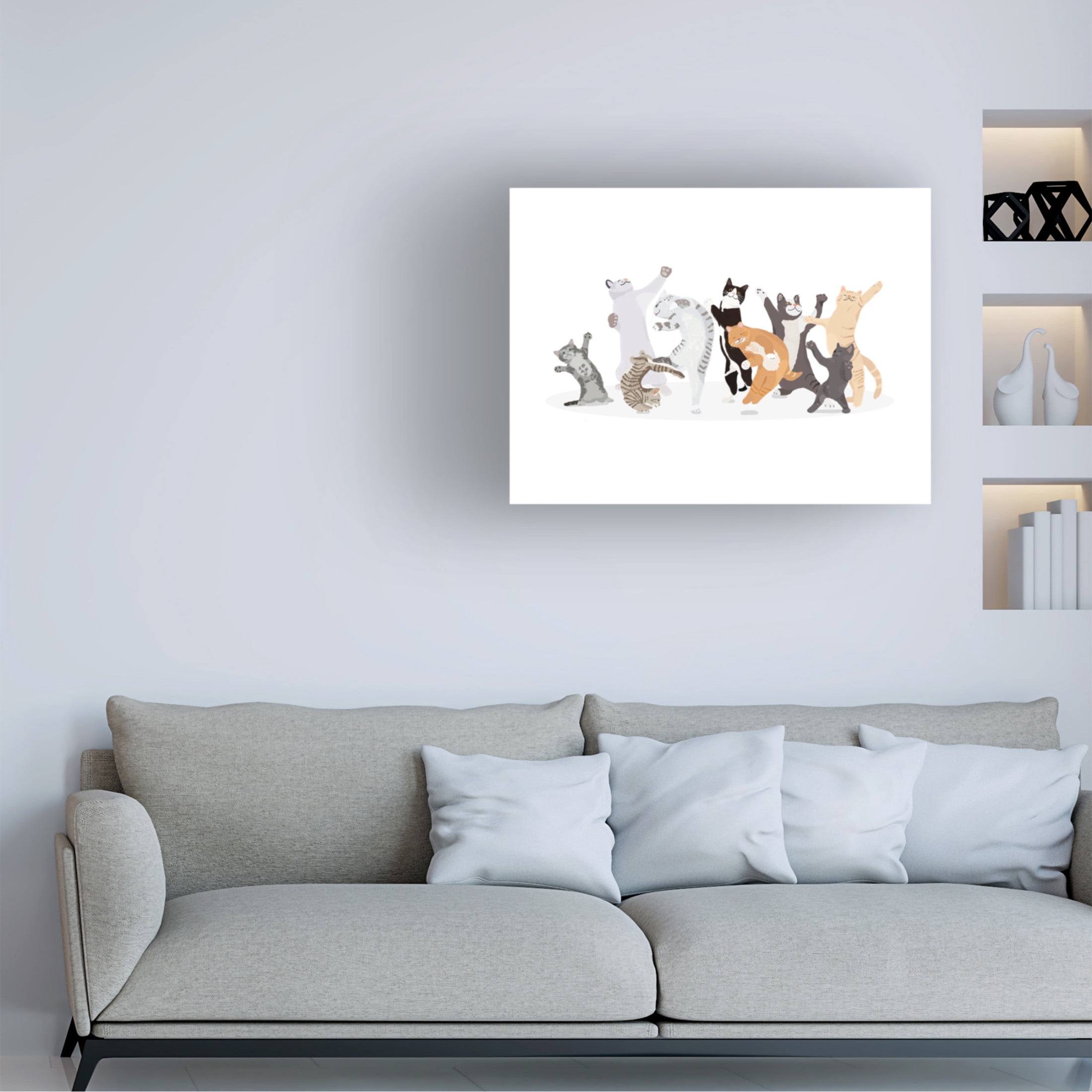 Trademark Fine Art Hanna Melin Dancing Cat Canvas Wall Art