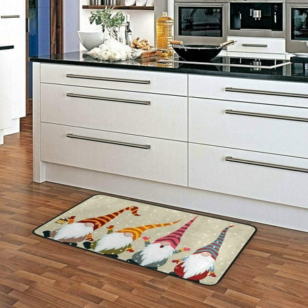 Kitchen Rugs Christmas Card With Gnomes Design Non Slip Soft Kitchen Mats Bath Rug Runner Doormats Carpet For Home Decor 39 X 20 Walmart Canada