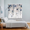thumbnail image 3 of Navy Blue Flowers Kitchen Curtains Window Panels, Spring Floral Elegant Pastoral Watercolor Insulated Window Treatment Curtain, Grommet Curtains for Bedroom/Living Room/Bathroom, 2 Piece 42"Wx63"L, 3 of 8