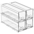 thumbnail image 1 of Sorbus Pull Out Organizer Bins, Clear Stackable Storage Drawers for Cleaning Supplies (4 Pack), 1 of 7
