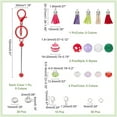 thumbnail image 5 of DIY Beadable Keychain Bar Making Kit Including Brass Blank Bar Beadable Keychain Acrylic & Resin & Plastic Pearl Beads Faux Suede Tassel Pendant Decorations Mixed Color 124Pcs/box, 5 of 6