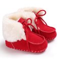 thumbnail image 1 of Newborn Baby Warm Winter Snow Boots Non Skid Soft Crib Shoes，Red，M, 1 of 5
