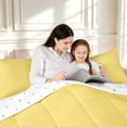thumbnail image 4 of Manfei Minimalist Check King Size Comforter Sets,Modern Grid Comforters King Size,Yellow,Reversible,3pcs,1 Comforter and 2 Pillowcases,3pcs,1 Comforter and 2 Pillowcases, 4 of 7