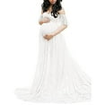 thumbnail image 4 of Quealent Maternity Dresses Summer Women's Plus Size Maternity Dress for Breastfeeding (White,XXL), 4 of 5