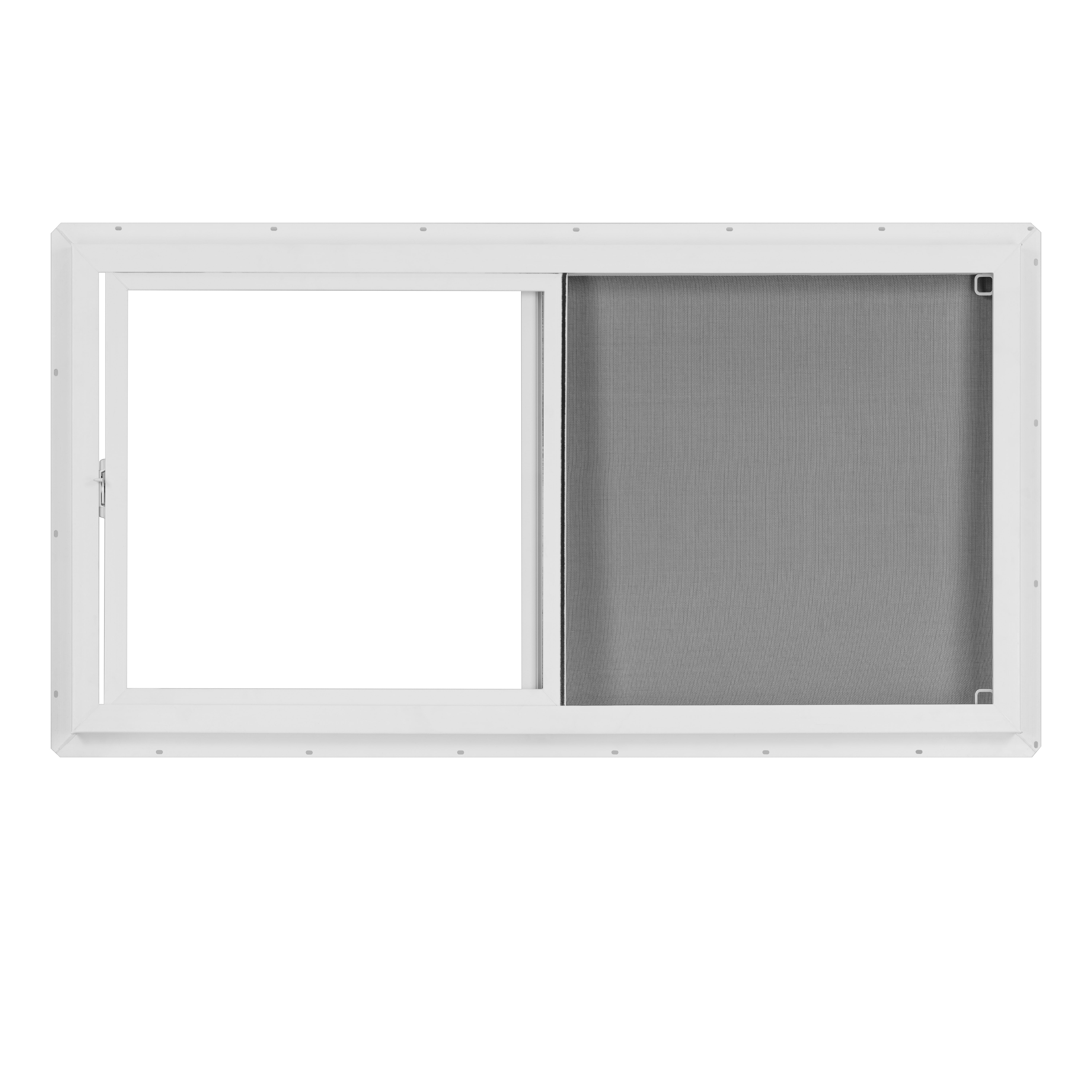 48 in. x 24 in. White Vinyl Single-Pane Utility Sliding Window