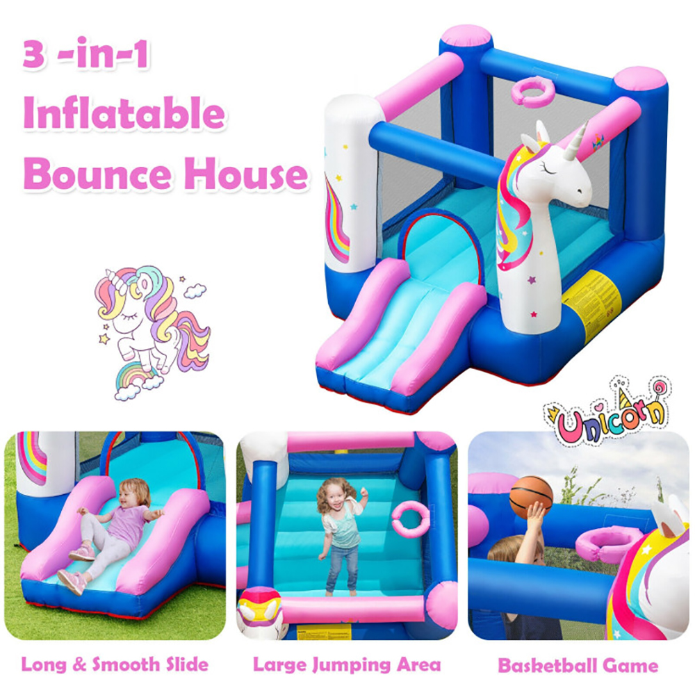 Aimee Lii Kids Inflatable Bounce House with 380W Blower, Playhouse for Kids Outdoor