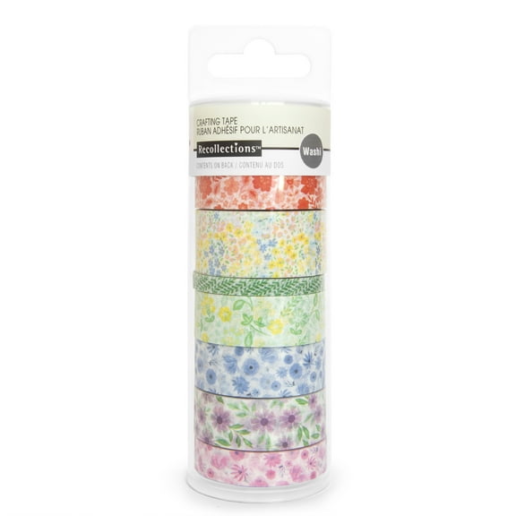 12 Packs: 7 ct. (84 total) Petite Floral Crafting Washi Tape Set by Recollections