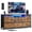 13 Drawers- Rustic Brown, variant on GALAXHERO 13 Drawers Dresser for Bedroom, TV Stand for 65'' TV with LED Lights, Entertainment Center with Charging Station, Fabric Chest of Drawers for Living Room, Entryway, White