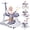 Dark Blue, variant on 5 in 1 Baby Walker for Boys Girls,Foldable,Music,Light,Jumper,Rocking,Push,Height Adjustable Training Activity for Babies Infant 6-18 Months,Pink