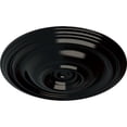 thumbnail image 3 of Ekena Millwork 14 3/4"OD x 1 3/4"P Traditional Ceiling Medallion (Fits Canopies up to 4"), Hand-Painted Black Pearl, 3 of 6