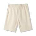 thumbnail image 6 of Men's Linen Elastic Waist Lounge Shorts Solid Beach Golf Shorts with Pockets Casual Drawstring Summer Shorts Beige, 6 of 8