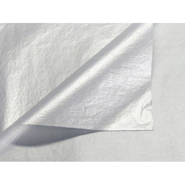 A1BakerySupplies Silver Metallic Tissue paper One sided 20 In X 30 In