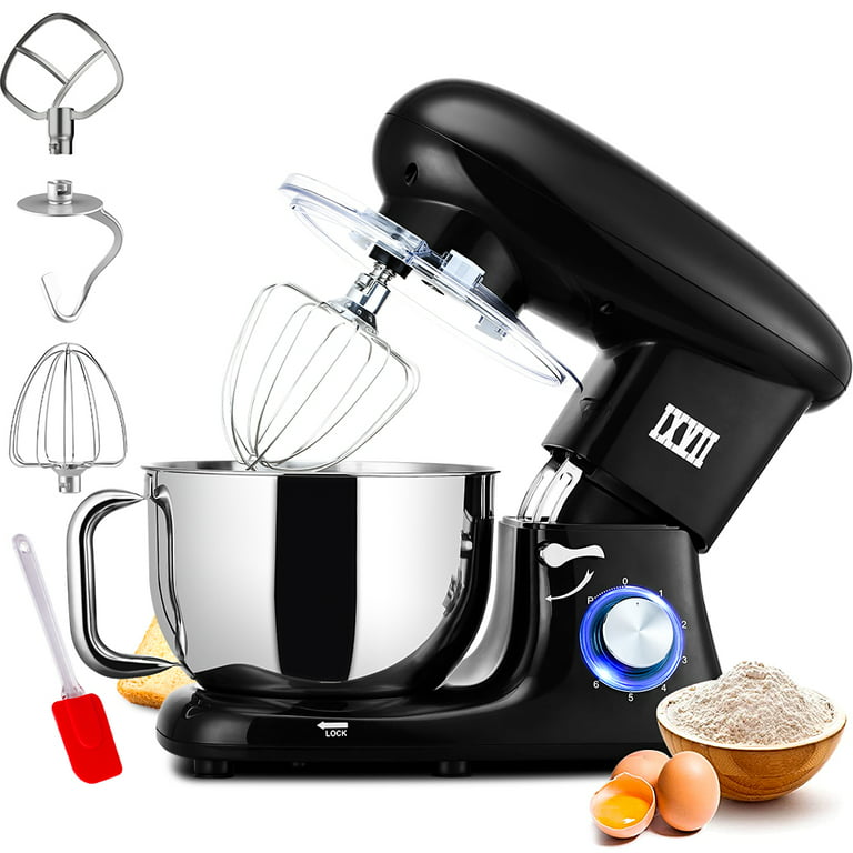Stand Mixer 660w 6-Speed Food Mixer 7.5 QT Kitchen Electric Mixer Tilt-Head  Dough Mixer with Dishwasher-Safe Dough Hooks,Beaters,Whisk & Stainless